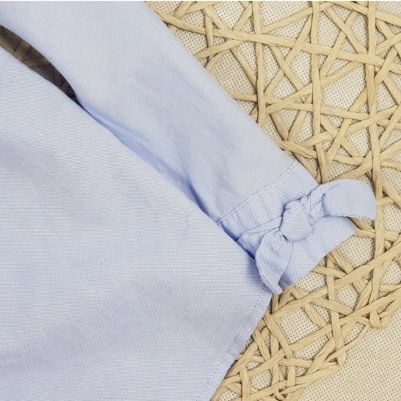 Zara girls blue blouse with back bow - Picture 9 of 16